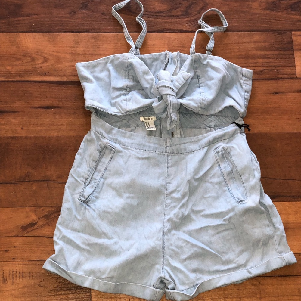 Denim romper